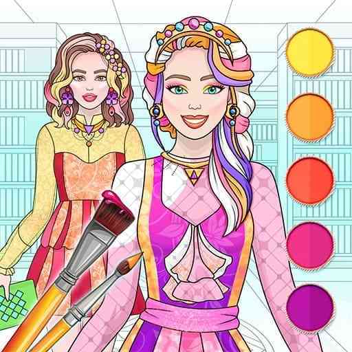 Game College Girl Coloring Dress Up